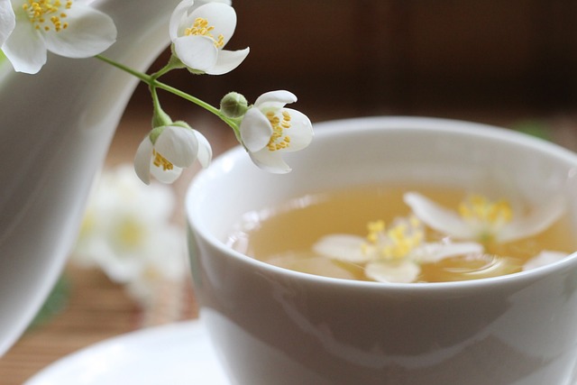 kvetoucí jasmínový čaj